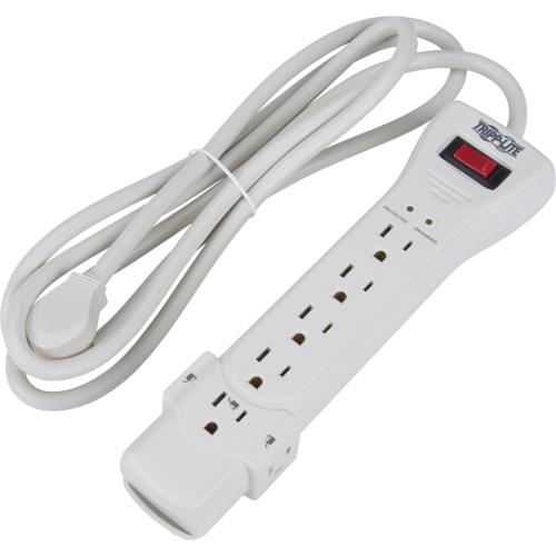 Protect-It Surge Suppressors, 7 Outlets, 2160 J, 1800 W, 7' Cord Action Paper