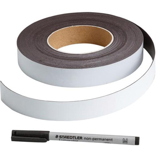 &eacute;tiquette magn&eacute;tique inscriptible, Magn&eacute;tique, 600" lo x 1" la Action Paper