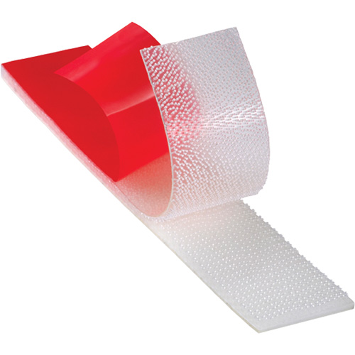 Dual Lock Low Profile Reclosable Fastener, Self-Mating, 50 yds x 1", Adhesive, Clear Action Paper
