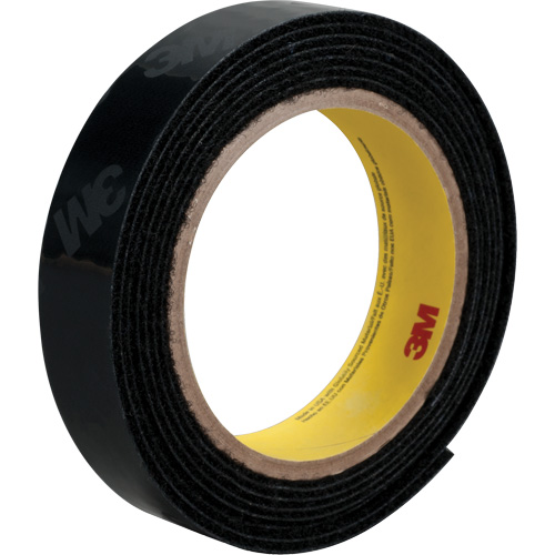 Flame-Resistant Fastener, Loop, 50 yds x 5/8", Adhesive, Black Action Paper