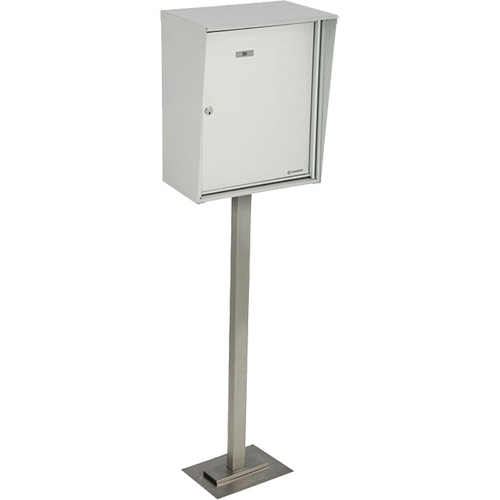 Collecting Boxes, Pedestal -Mounted, 21" x 12-7/8", Aluminum Action Paper