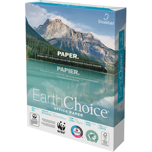 Papier pour le bureau EarthChoice, FSC, 8-1/2" x 11", 20 lb, Blanc Action Paper