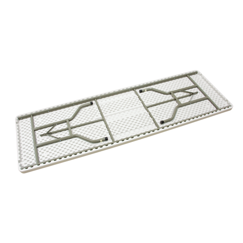 Folding Table, Rectangular, 96" L x 30" W, Polyethylene, White Action Paper