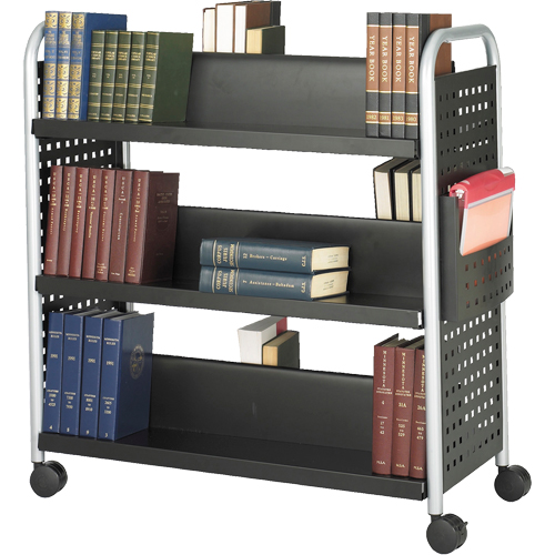 Chariots pour livres Scoot, 200 lb Capacit&eacute;, Noir, 17-3/4" p x 41-1/4" la x 41-1/4" h, Acier Action Paper