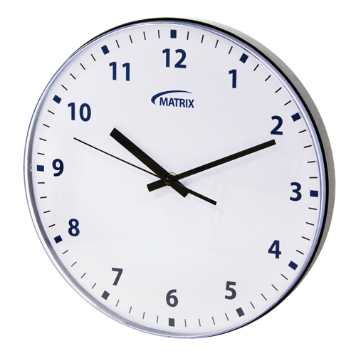 12 H Clock, Analog, Battery Operated, 12-3/4", Black Action Paper