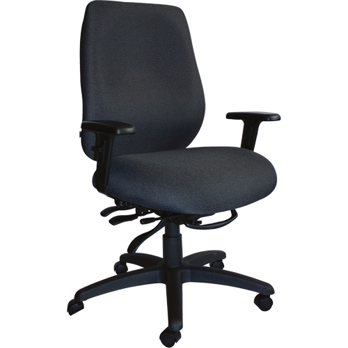 Cierra Heavy Duty Ergonomic Chairs, Fabric, Black, 400 lbs. Capacity Action Paper