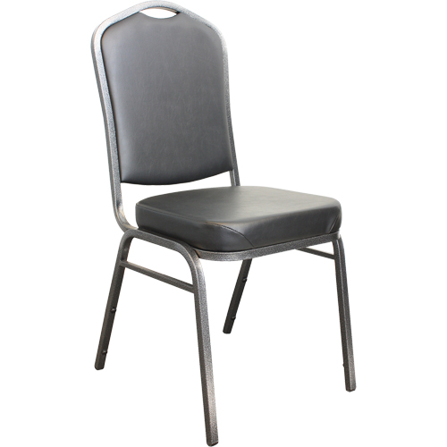 Stacking Chairs, Vinyl, 37" High, 275 lbs. Capacity, Black Action Paper