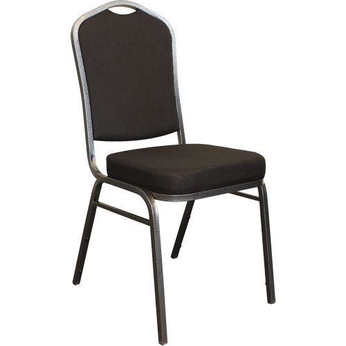 Chaises empilables, Tissu, Hauteur 37", Capacit&eacute; 275 lb, Noir Action Paper