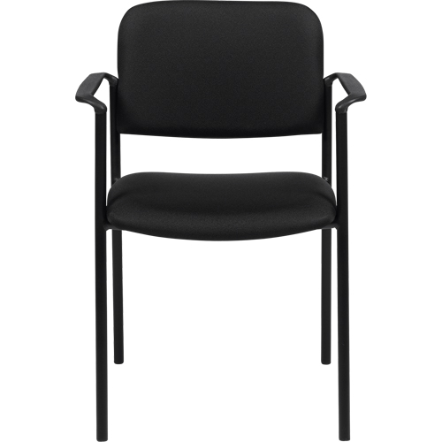 Chaises empilables, Tissu, Hauteur 32", Capacit&eacute; 300 lb, Noir Action Paper