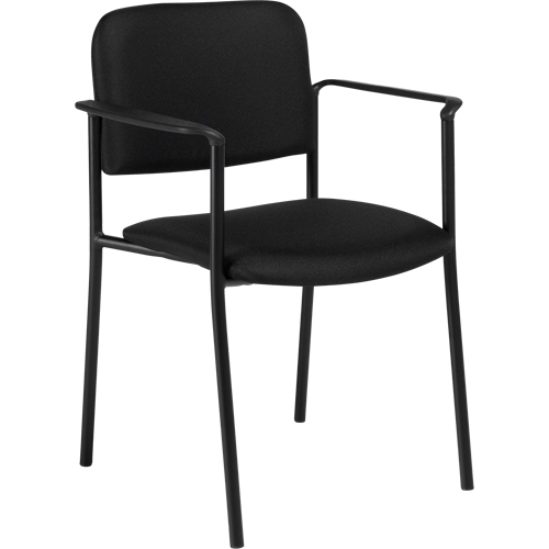 Chaises empilables, Tissu, Hauteur 32", Capacit&eacute; 300 lb, Noir Action Paper