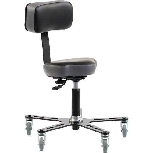 Chaise ergonomique SF150, Vinyle Si&egrave;ge, Noir Action Paper