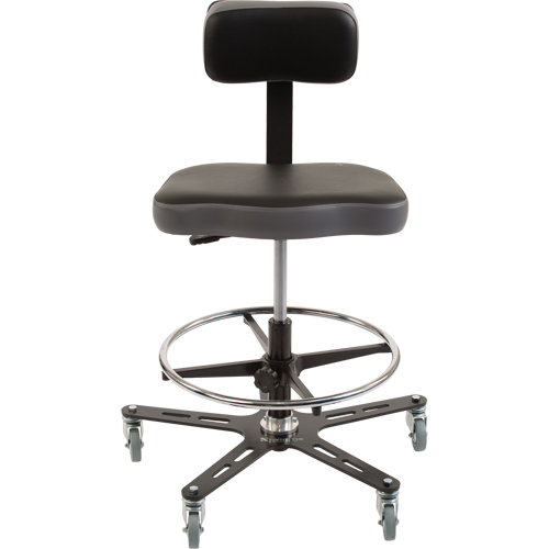 TF160 Industrial Grade Ergonomic Chair, Mobile, Adjustable Height, 300 lbs. Capacity Action Paper