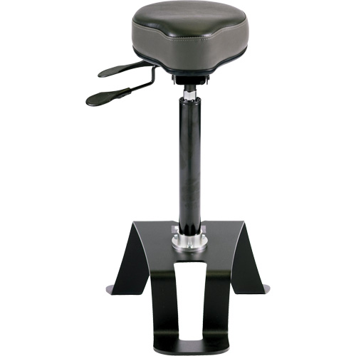 TA180 Ergonomic Sit/Stand Chair, Vinyl Seat, Black Action Paper