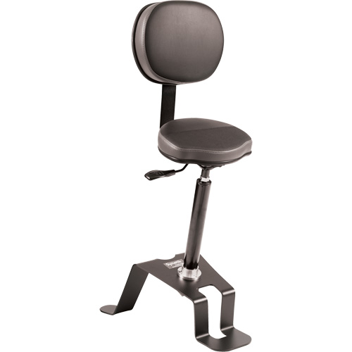 Chaise ergonomique assis-debout TA300, Position assise/debout, Vinyle Si&egrave;ge, Noir Action Paper