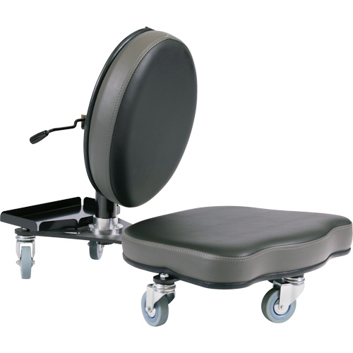 Flex Ergonomic Chair, Vinyl, Black/Grey Action Paper