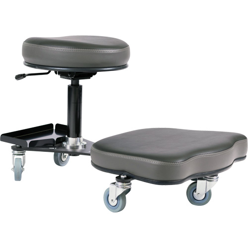 Flex Ergonomic Chair, Vinyl, Black/Grey Action Paper