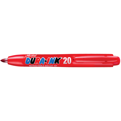 Dura-Ink&reg; #20 Permanent Marker, Red, Fine Tip Action Paper