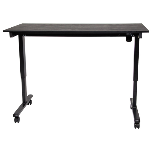 Adjustable Stand-Up Desk, Stand-Alone Desk, 45-1/4" H x 29-1/2" D, Black Action Paper