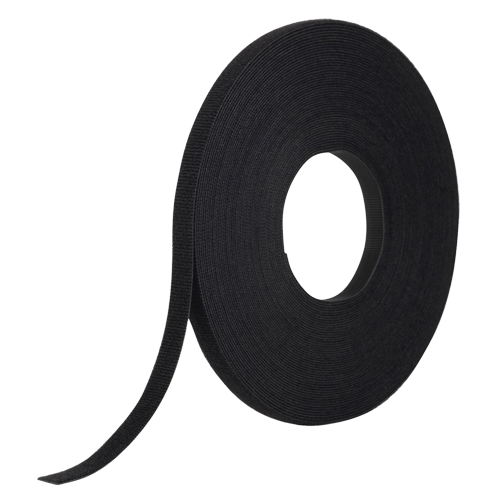 One-Wrap&reg; Fastener Tape, Hook & Loop, 25 yds x 1/2", Self-Grip, Black Action Paper