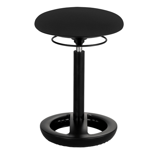 Twixt Ergonomic Chair, Stationary, Adjustable, 17" - 22", Polyester Mesh Seat, Black Action Paper