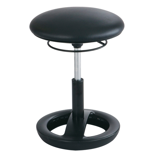 Twixt Ergonomic Chair, Stationary, Adjustable, 17" - 22", Polyester Mesh Seat, Black Action Paper