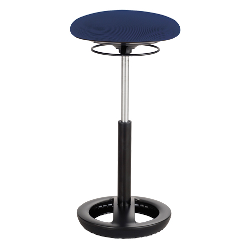 Twixt Ergonomic Chair, Stationary, Adjustable, 22" - 31-3/4", Polyester Mesh Seat, Blue Action Paper