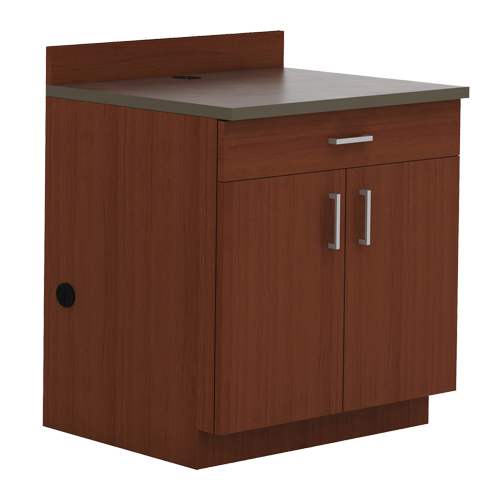 Modular Base Cabinet, Melamine, 39" H x 36" W x 25" D, Mahogany Action Paper