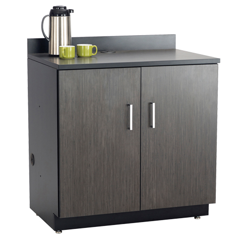 Armoire modulaire de base, M&eacute;lamine, 2 Tablettes, 39" h x 36" la x 25" P, Nuit d'Asie/noir Action Paper