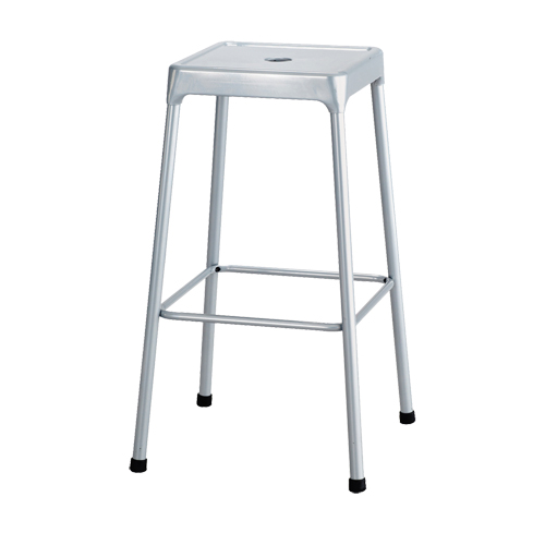 Bistro Stool, Stationary, Fixed, 29", Steel Seat, Grey Action Paper