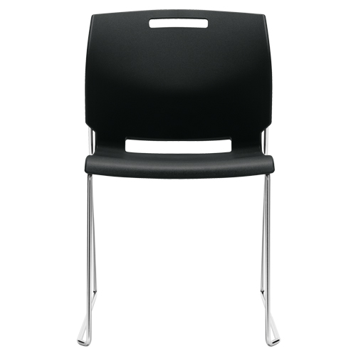 Chair, Plastic, 32-1/2" High, 300 lbs. Capacity, Black Action Paper