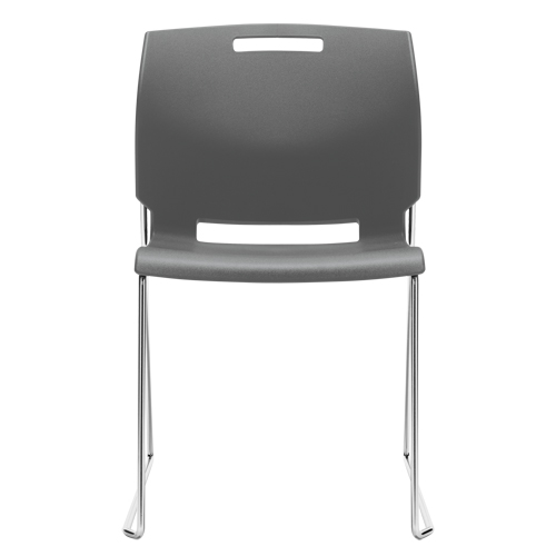 Chaise, Plastique, Hauteur 32-1/2", Capacit&eacute; 300 lb, Gris Action Paper