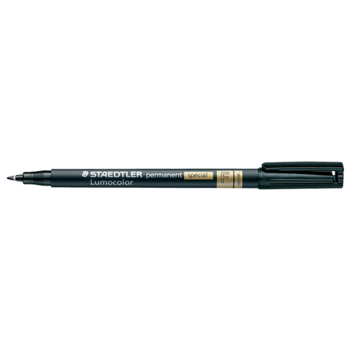Lumocolor&reg; Permanent Marker, Fine, Black Action Paper