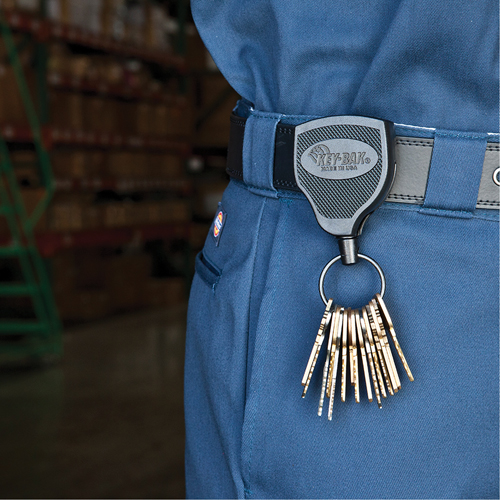 Super48 Heavy-Duty Retractable Key Holder, Polycarbonate, 48" Cable, Belt Clip Attachment Action Paper