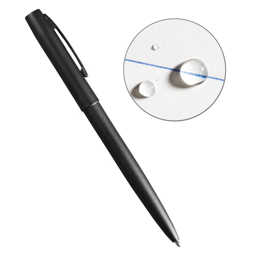 All-Weather Metal Pen, Blue, 0.8 mm, Retractable Action Paper