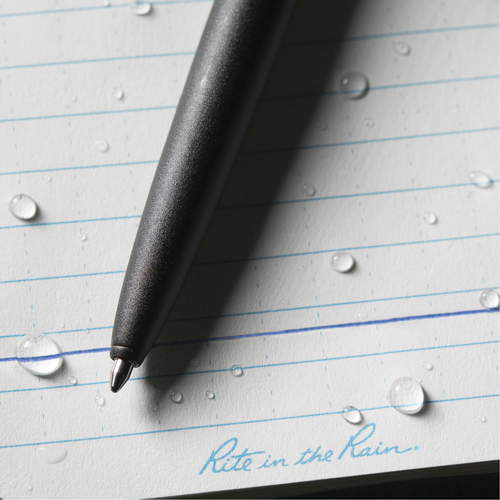 All-Weather Metal Pen, Blue, 0.8 mm, Retractable Action Paper