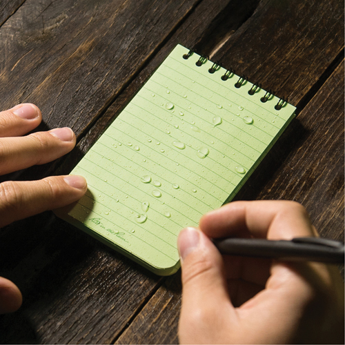 Pocket Top-Spiral Notebook, Soft Cover, Green, 100 Pages, 3" W x 5" L Action Paper