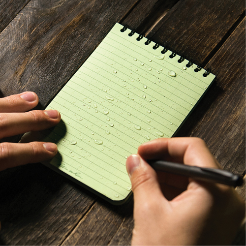 Pocket Top-Spiral Notebook, Soft Cover, Green, 100 Pages, 4" W x 6" L Action Paper