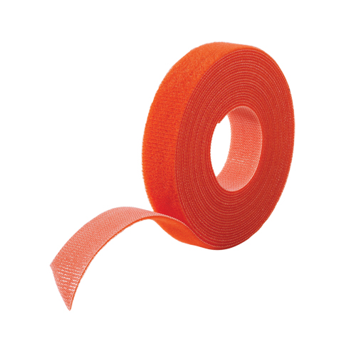 Ruban pour gestion des c&acirc;bles One-Wrap, Boucle et crochet, 25 vg x 3/4", Auto-aggripant, Orange Action Paper