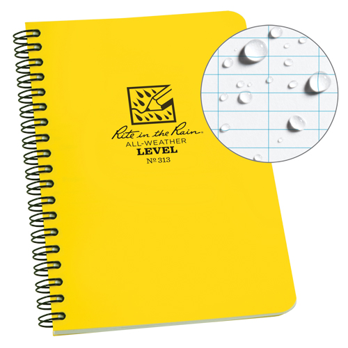 Carnet de notes de poche &agrave; spirale lat&eacute;rale, Couverture souple, Jaune, 64 Pages, 4-5/8" , 7"  Action Paper