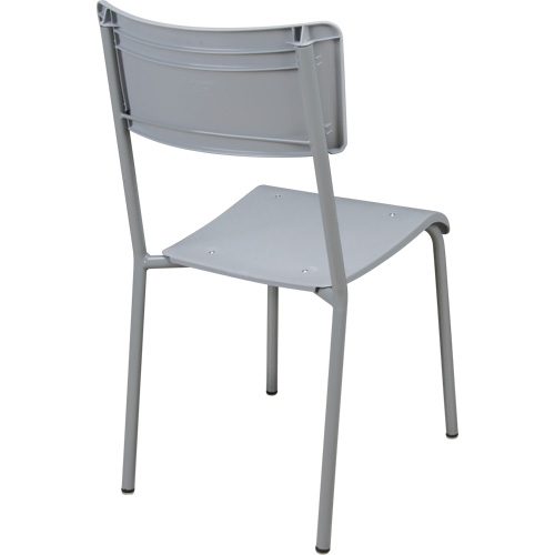 Chaises empilables Ventura, Polypropyl&egrave;ne, Hauteur 36", Capacit&eacute; 300 lb, Gris Action Paper
