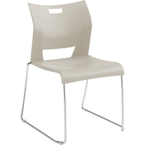 Chaise de formation sans bras Duet, Plastique, Hauteur 33-1/4", Capacit&eacute; 350 lb, Blanc Action Paper