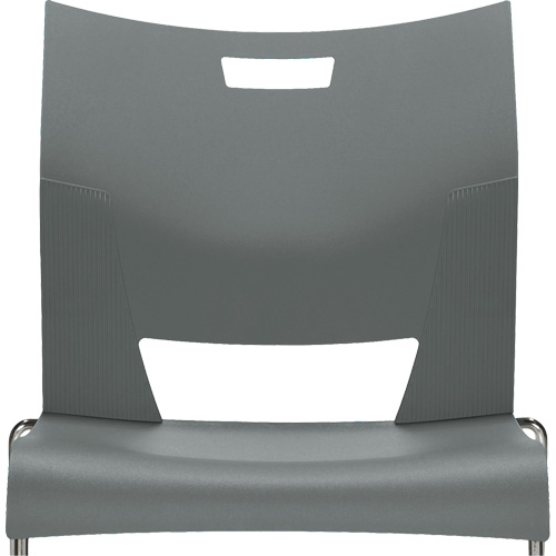 Chaise de formation sans bras Duet, Plastique, Hauteur 33-1/4", Capacit&eacute; 350 lb, Gris Action Paper