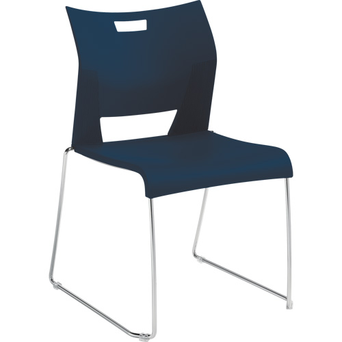Chaise de formation sans bras Duet, Plastique, Hauteur 33-1/4", Capacit&eacute; 350 lb, Bleu Action Paper