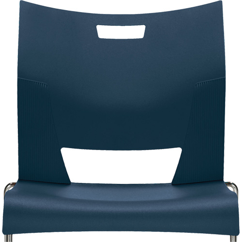 Chaise de formation sans bras Duet, Plastique, Hauteur 33-1/4", Capacit&eacute; 350 lb, Bleu Action Paper