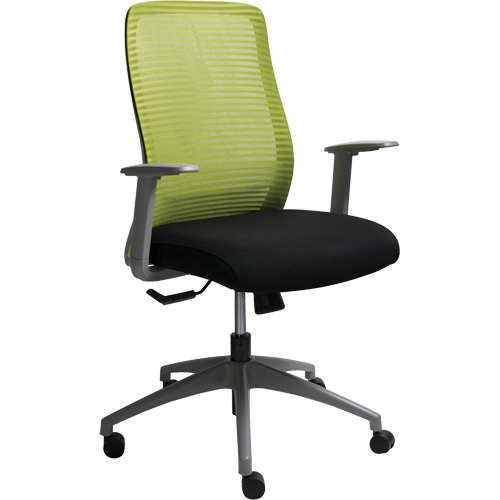 Chaise de bureau ajustable s&eacute;rie Era, Tissu/Mailles, Vert, Capacit&eacute; 275 lb Action Paper