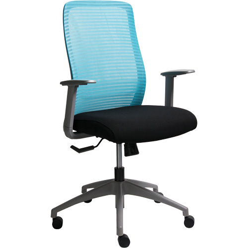 Chaise de bureau ajustable s&eacute;rie Era, Tissu/Mailles, Bleu, Capacit&eacute; 275 lb Action Paper
