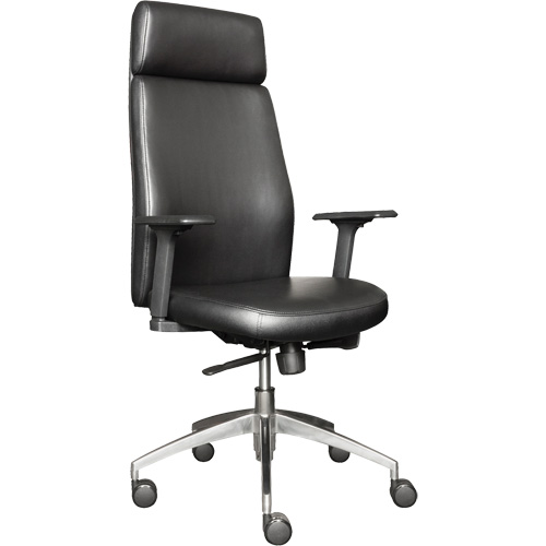 Fauteuil de cadre &agrave; dossier &eacute;lev&eacute; s&eacute;rie Activ, Polyur&eacute;thane/Vinyle, Noir, Capacit&eacute; 275 lb Action Paper