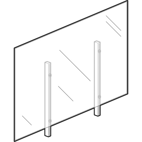 Vitre hygi&eacute;nique, 36" la x 36" h Action Paper