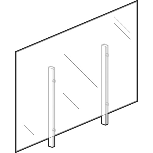 Vitre hygi&eacute;nique, 48" la x 36" h Action Paper