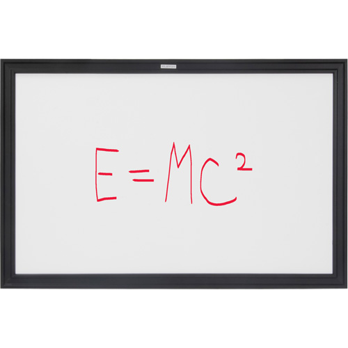 Black MDF Frame Whiteboard, Dry-Erase/Magnetic, 36" W x 24" H Action Paper